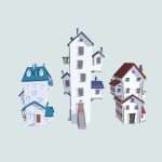low poly cartoon houses pack 3d model