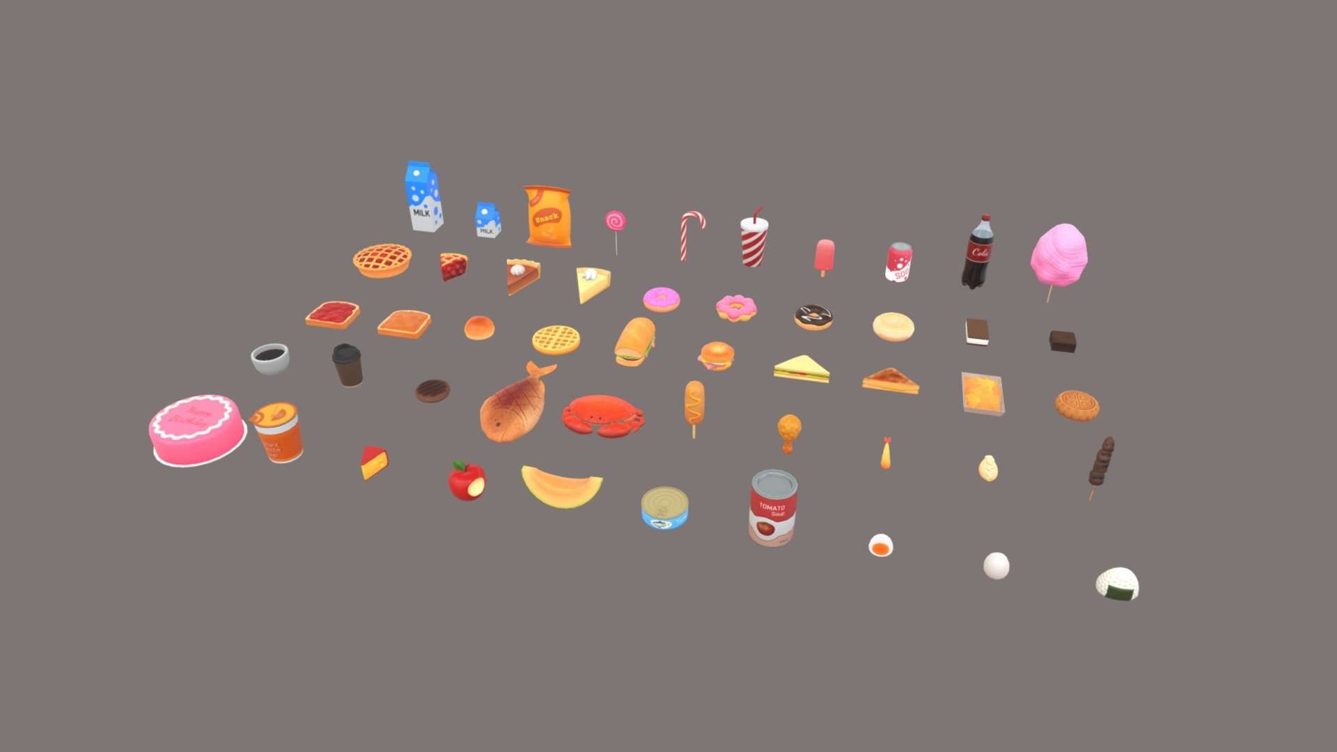 Low Poly Food Pack Vol. 3