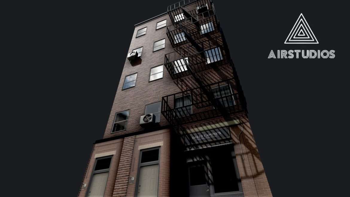 low poly new york apartment 3d model