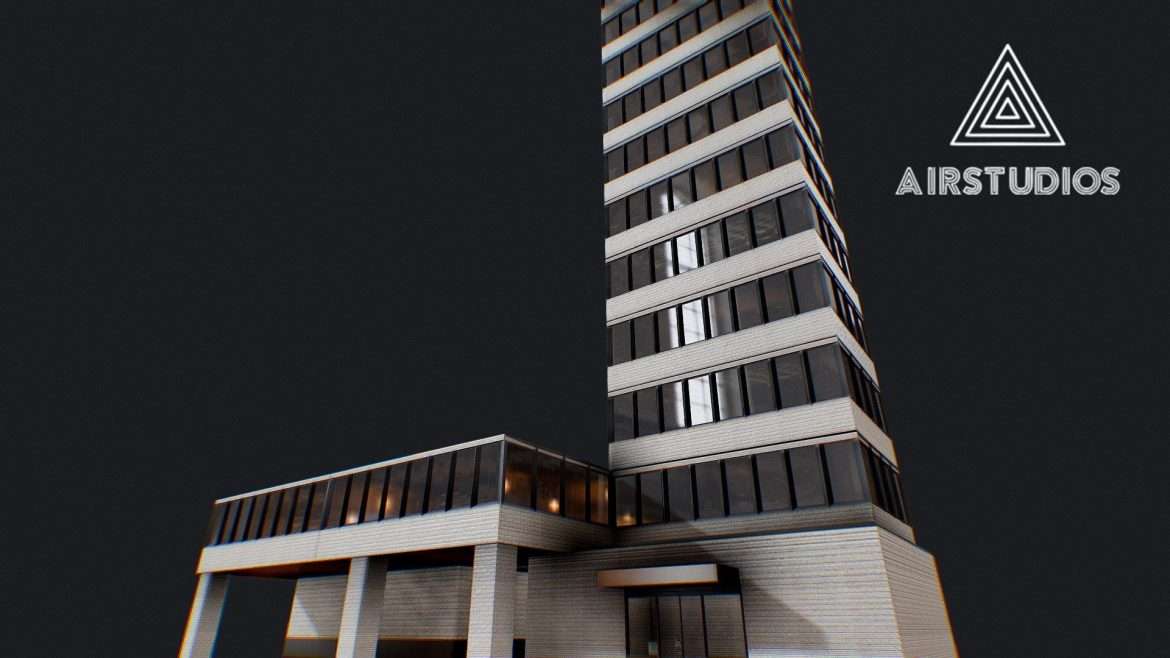 low poly new york building skyscraper 3d model