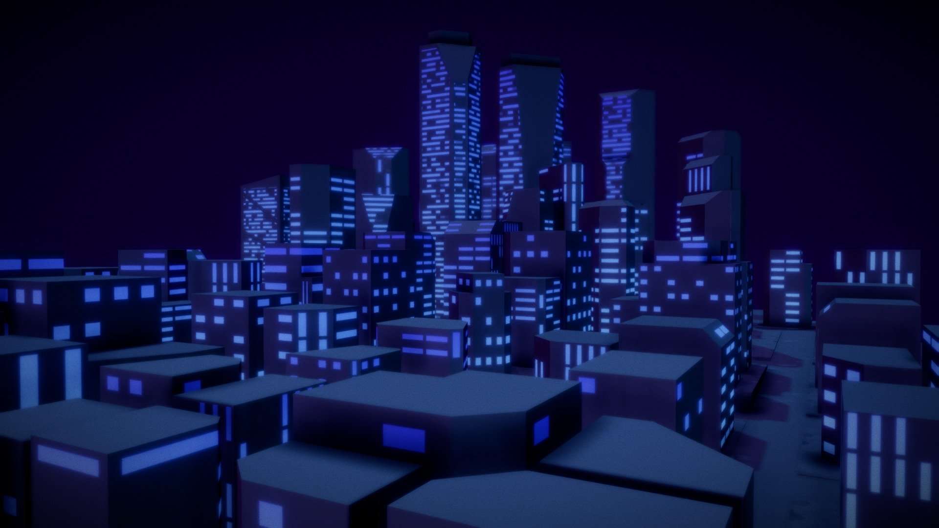 Low-Poly Night City