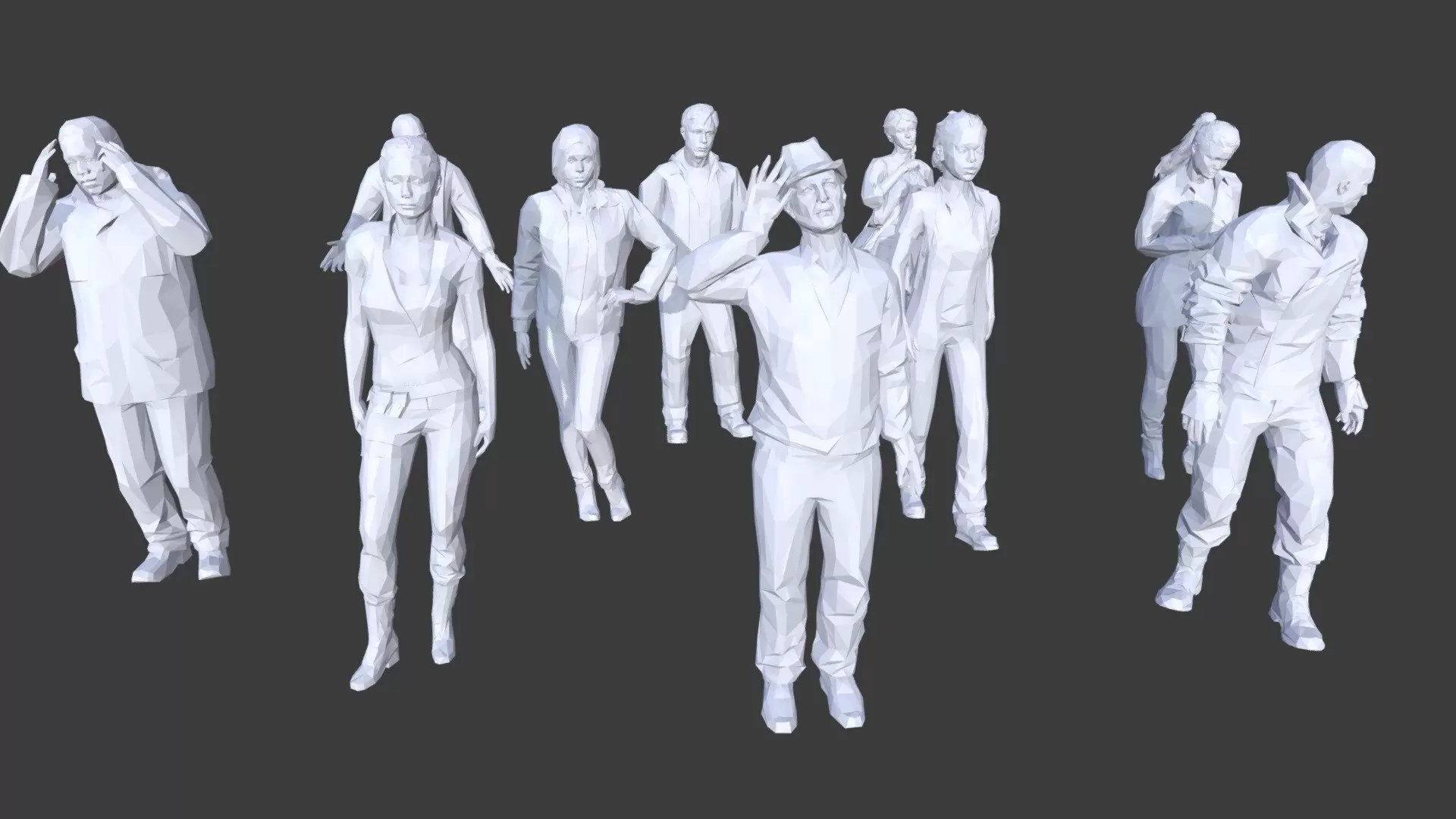 Low Poly People Collection 10