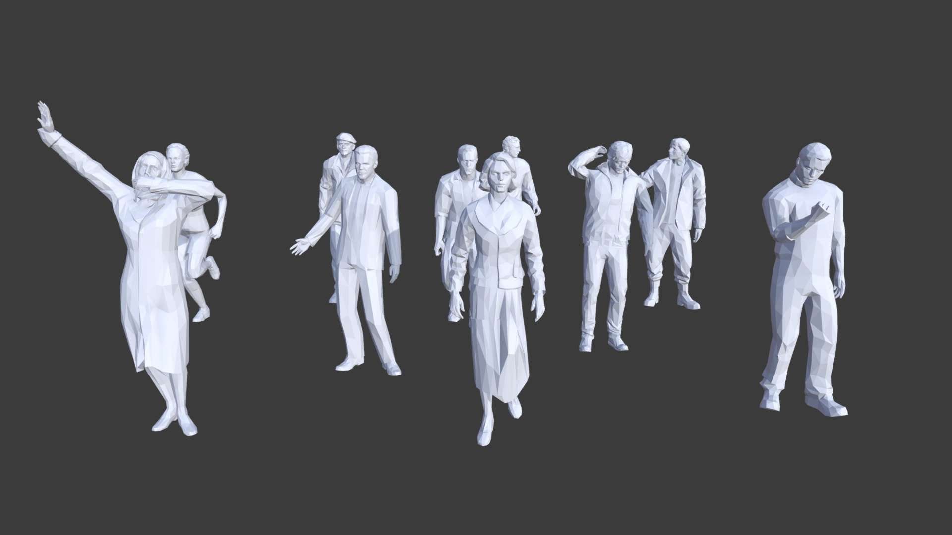 Low Poly People Collection 17