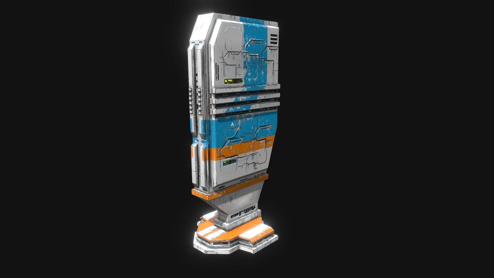 Low poly sci fi env building