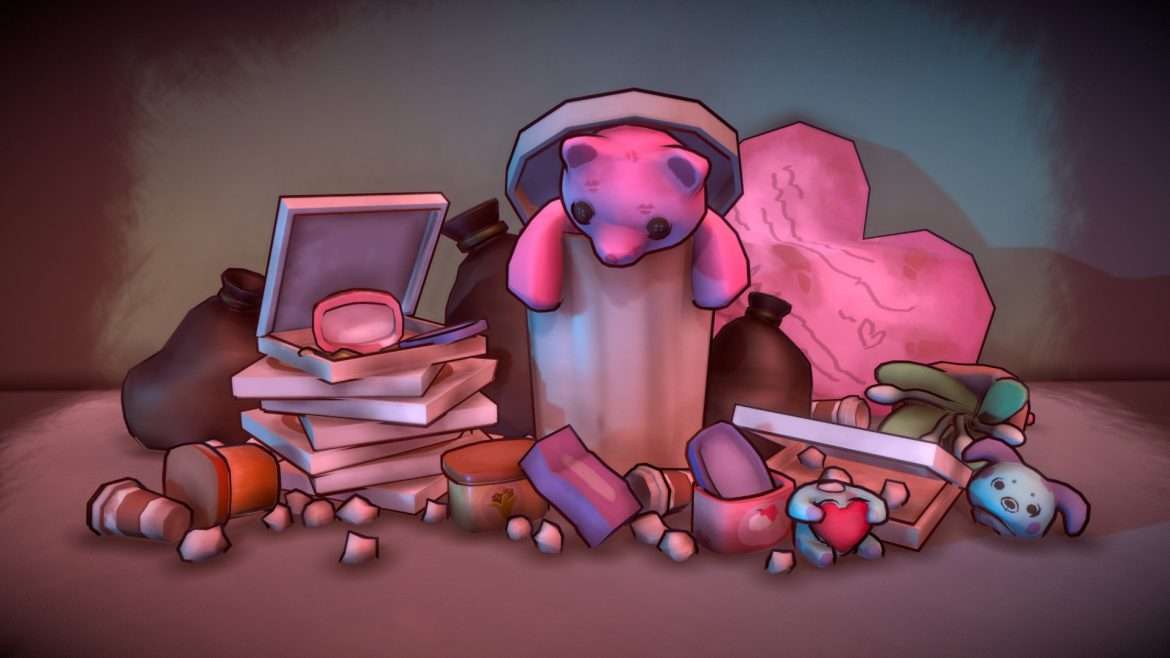 low poly trash 3d model