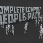 lowpoly people complete pack 3d model