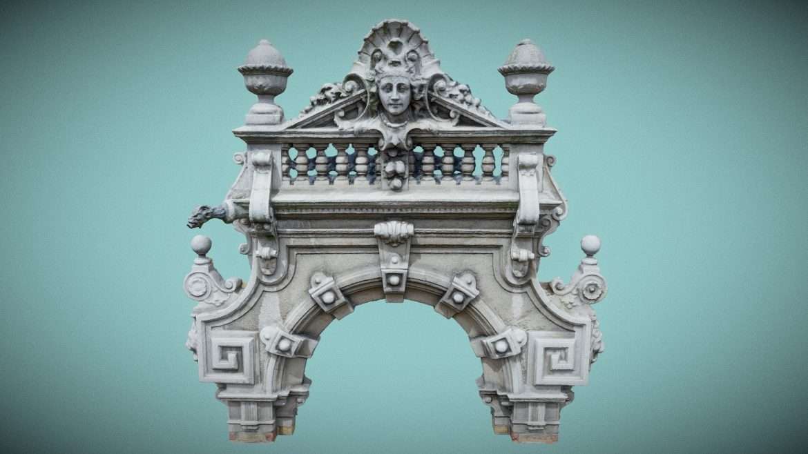luxury door decoration 3d model