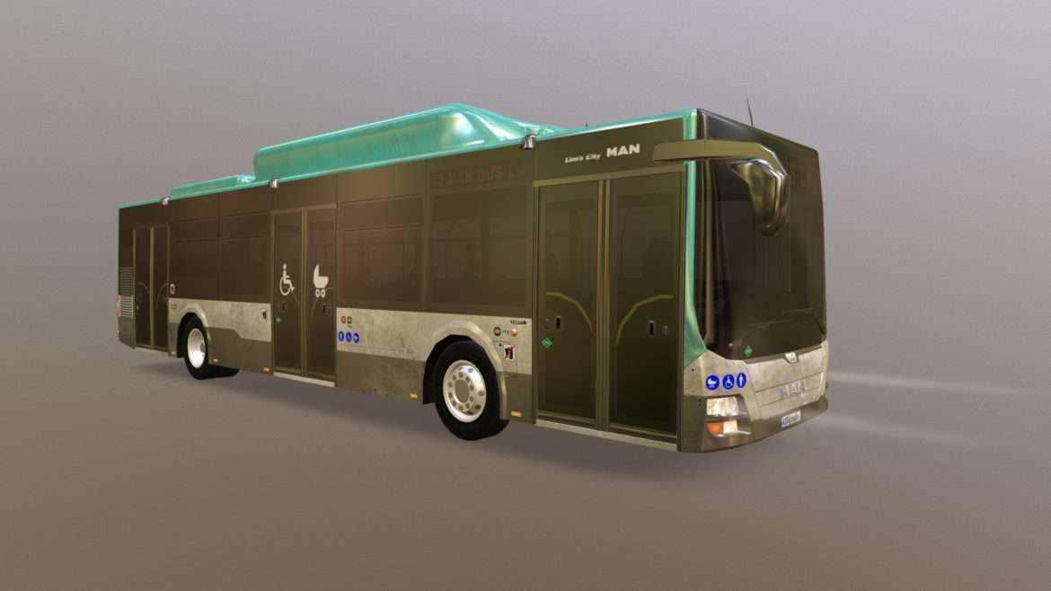 man lions city bus 3d model