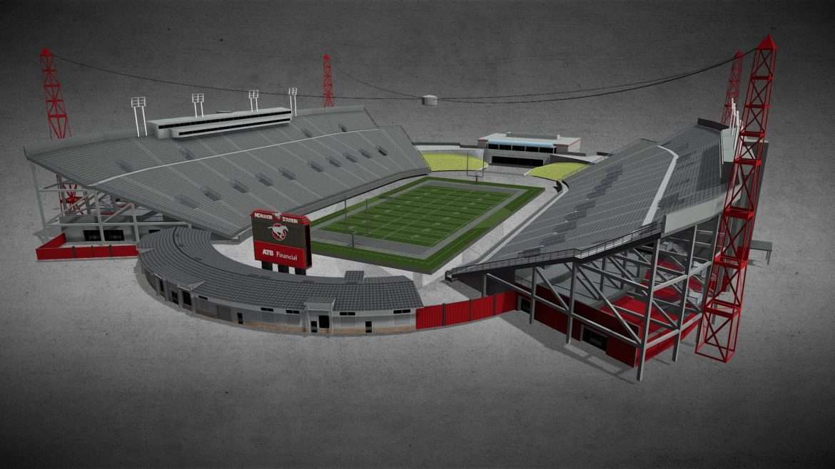mc mahon stadium calgary 3d model