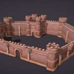 Medieval castle walls constructor