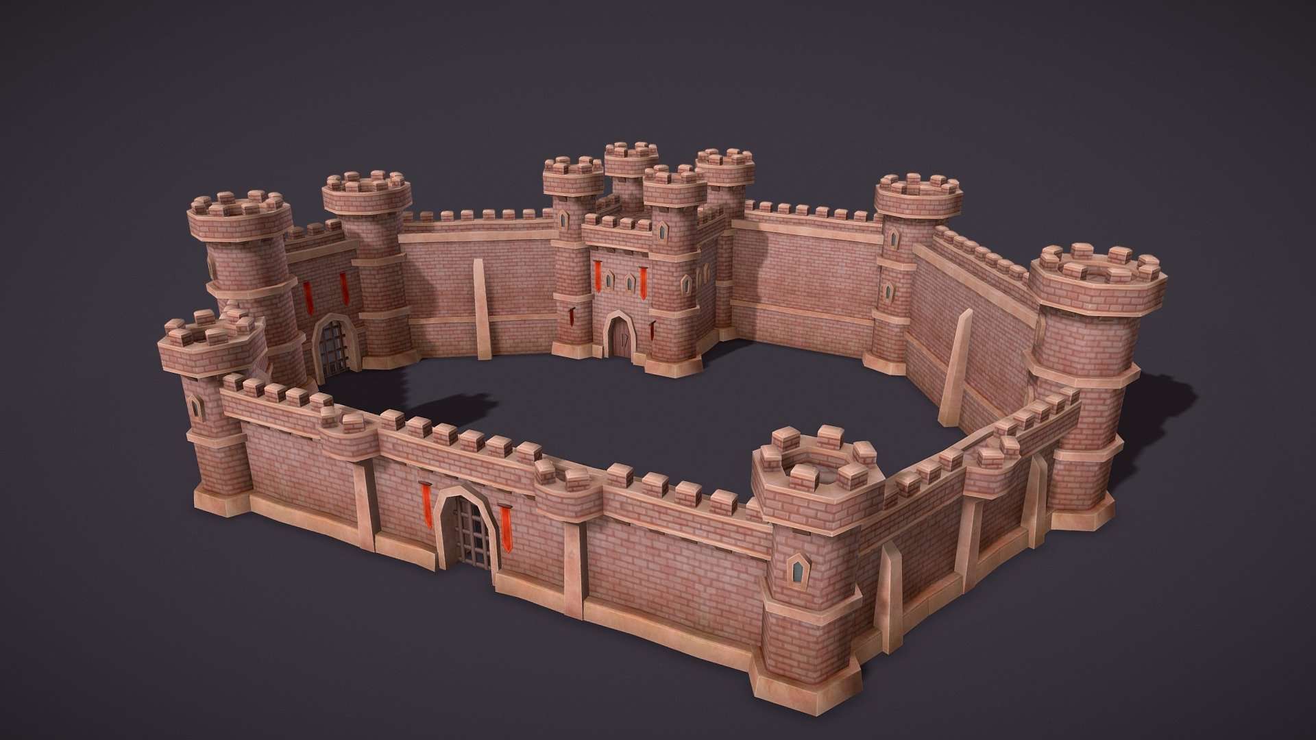 Medieval castle walls constructor