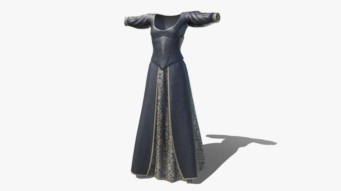 medieval dress 3d model