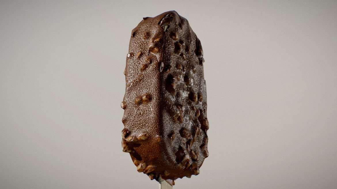 melting ice cream bar 3d model