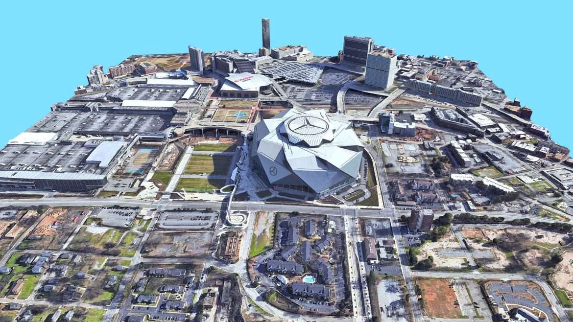 mercedes benz stadium atlanta 3d model