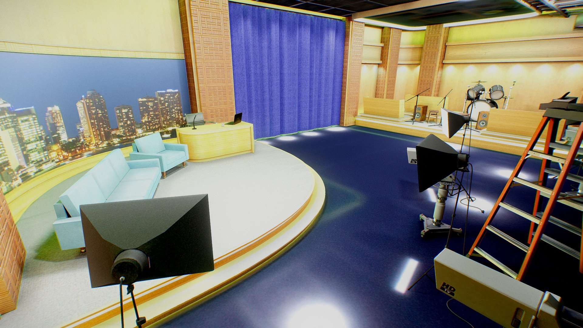 Metaverse Night Show Set |Baked| VR Ready