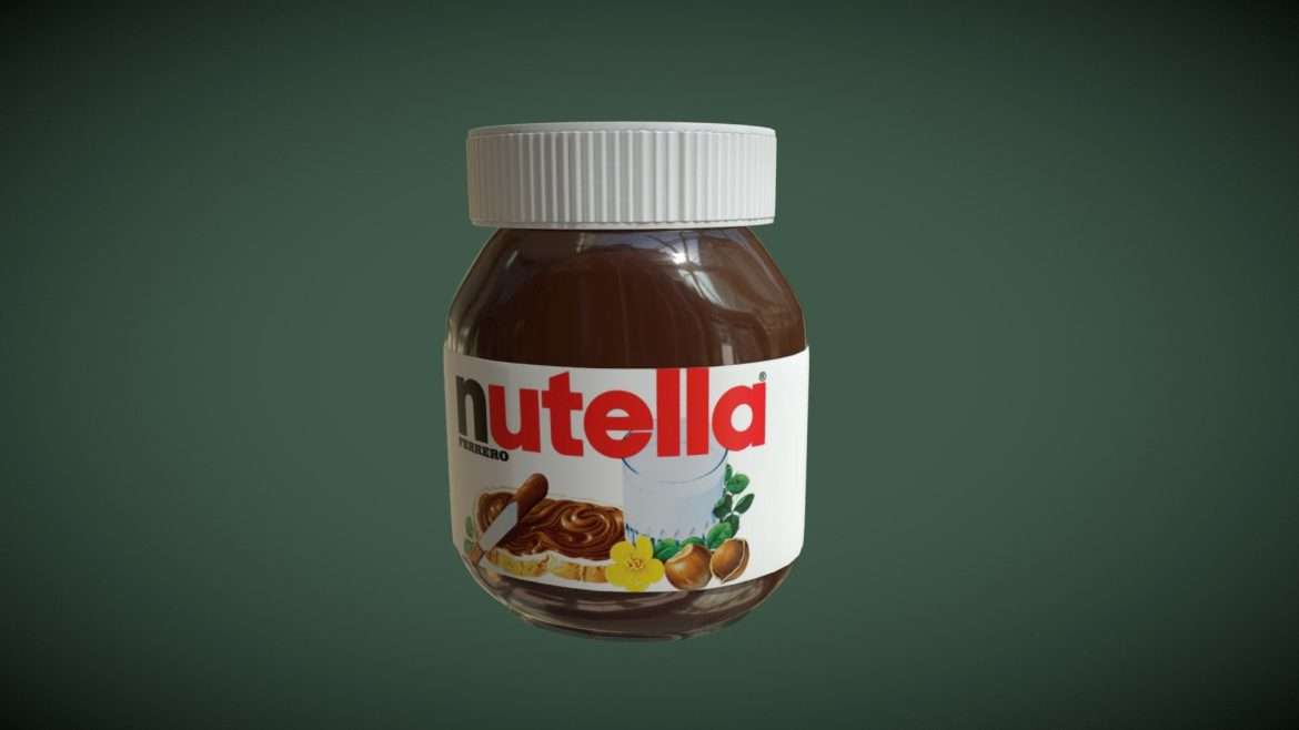 nutella jar 3d model