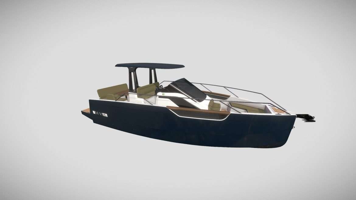 nuva m9 motor boat 3d model