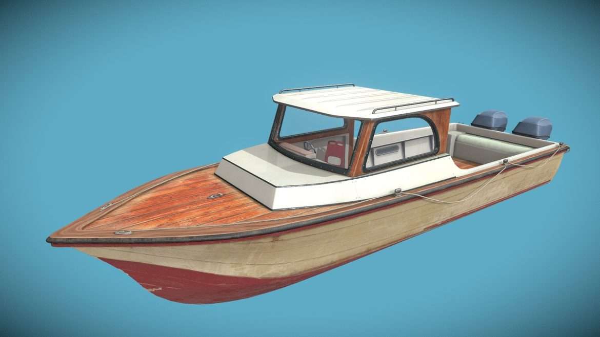 old rental boat 3d model