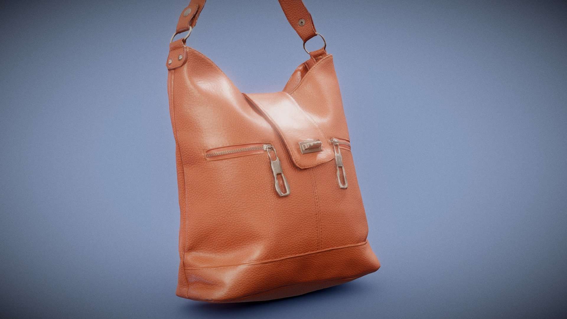 Orange Leather Handbag
