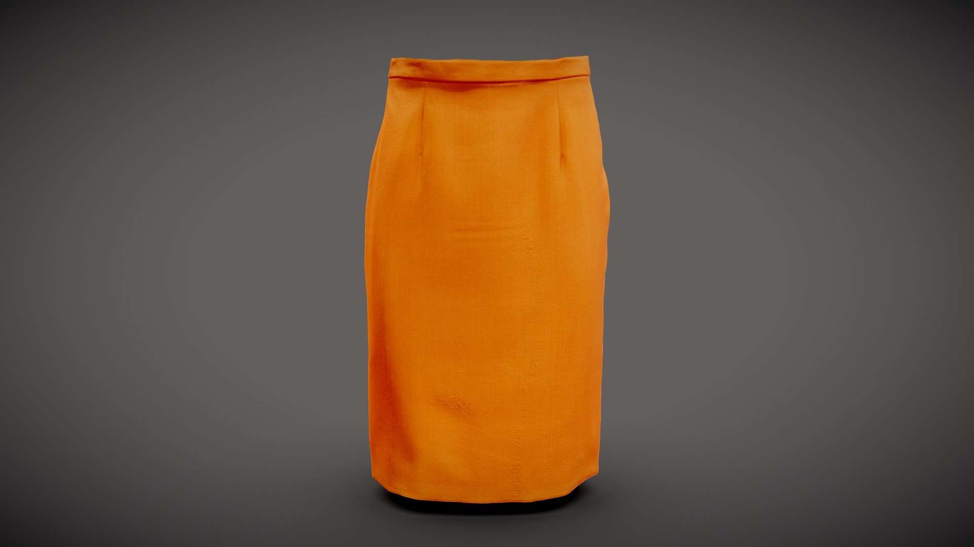 Orange Pencil Skirt
