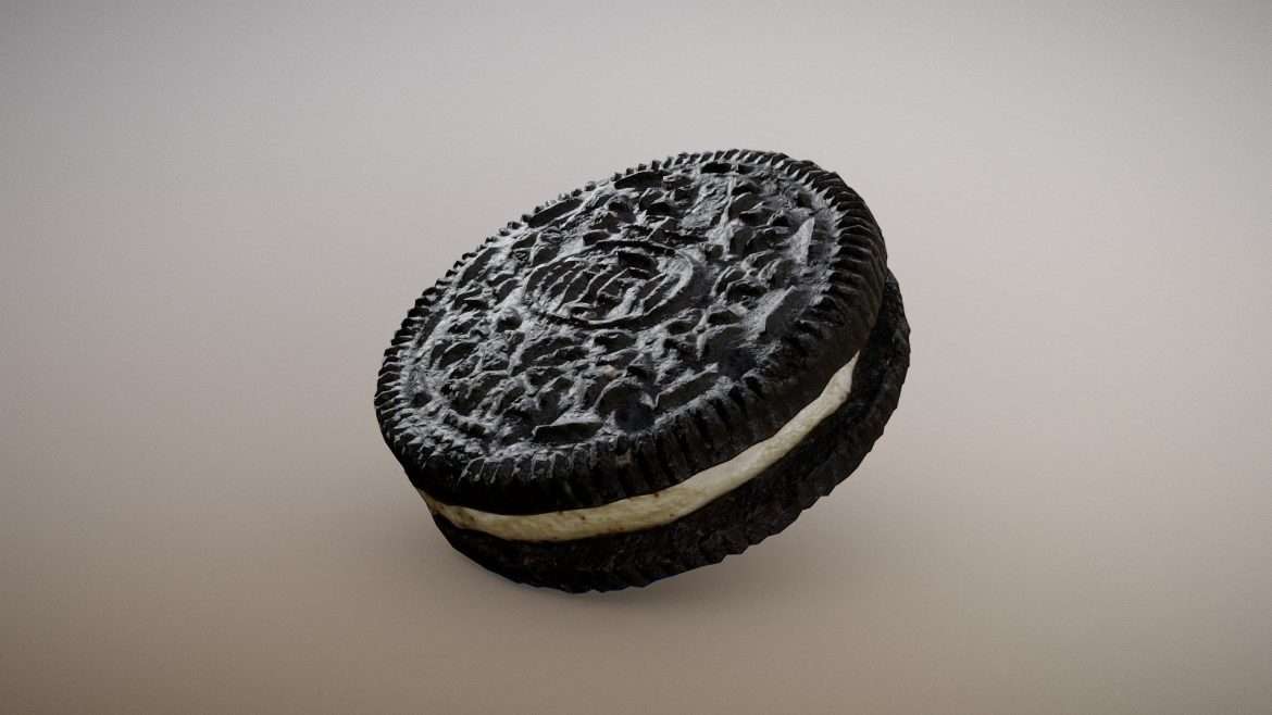 oreo cookie surface macro 3d model