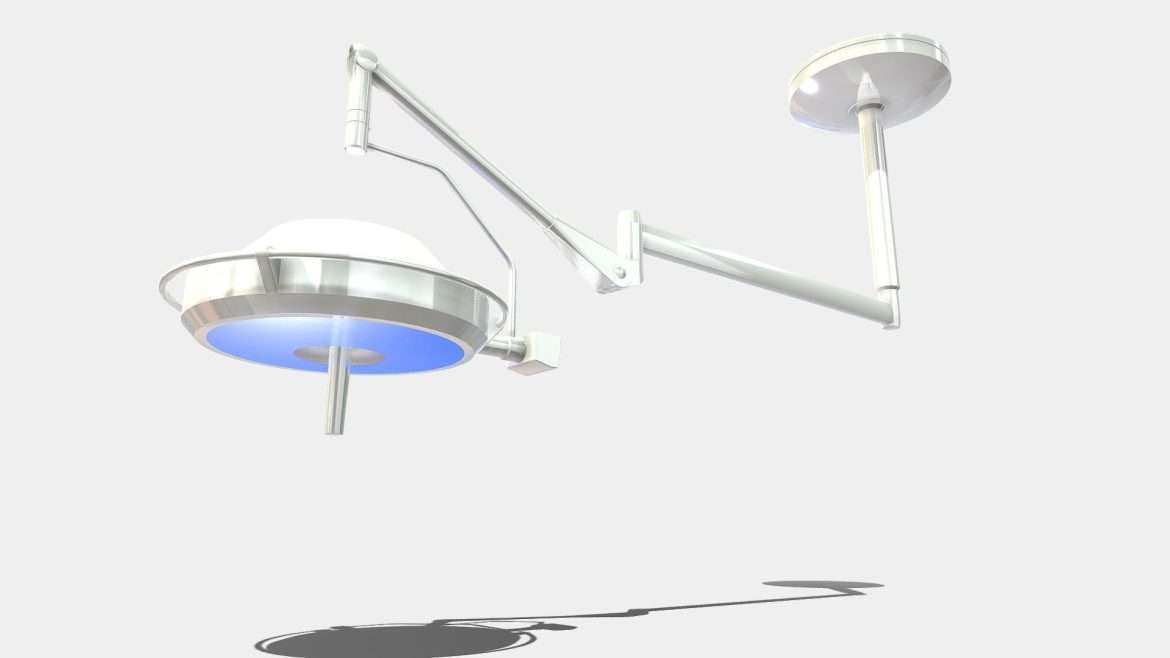 overhead light single 3d model