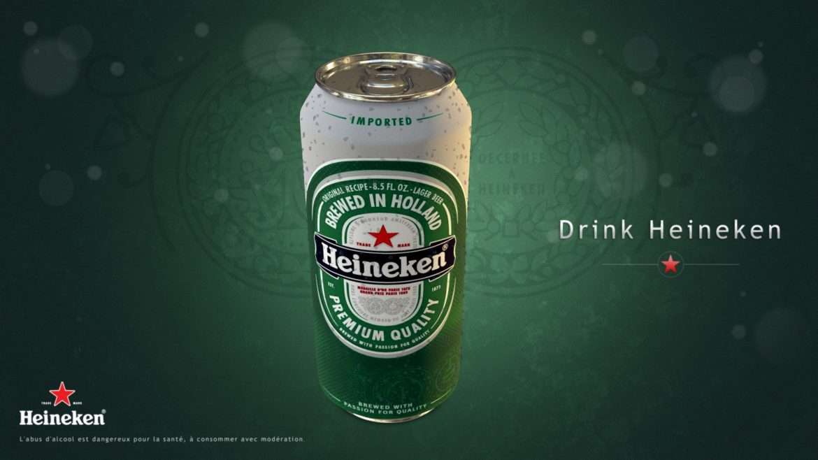 packshot heineken pbr update 3d model