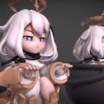 paimon in the pot fanart print ready 3d model