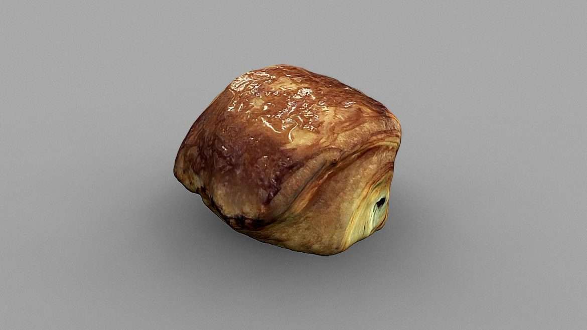 pain au chocolat captured with hp sprout g2 3d model