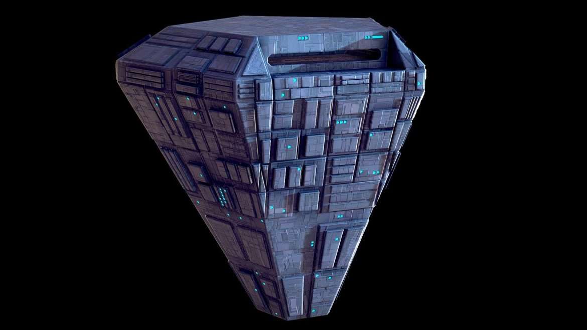 pentagon diamond space station 3d model