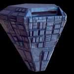 pentagon diamond space station 3d model