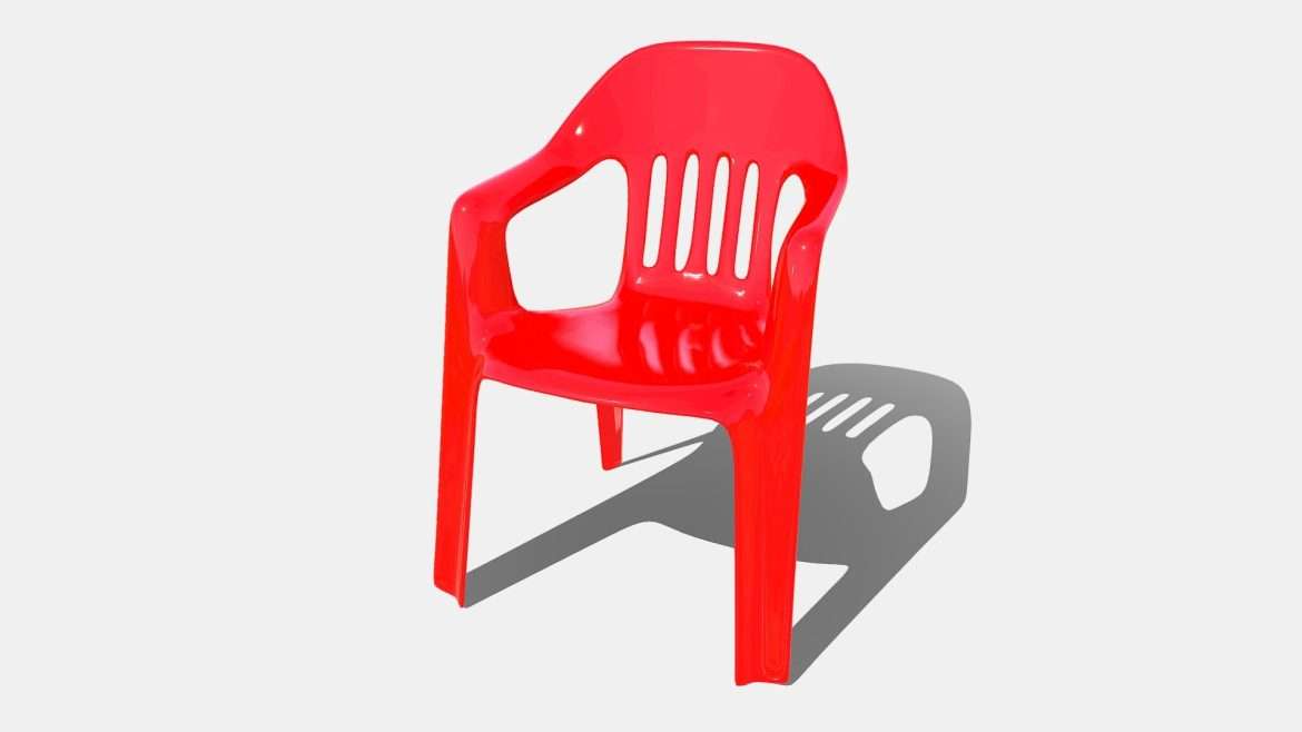 plastic chair high 3d model