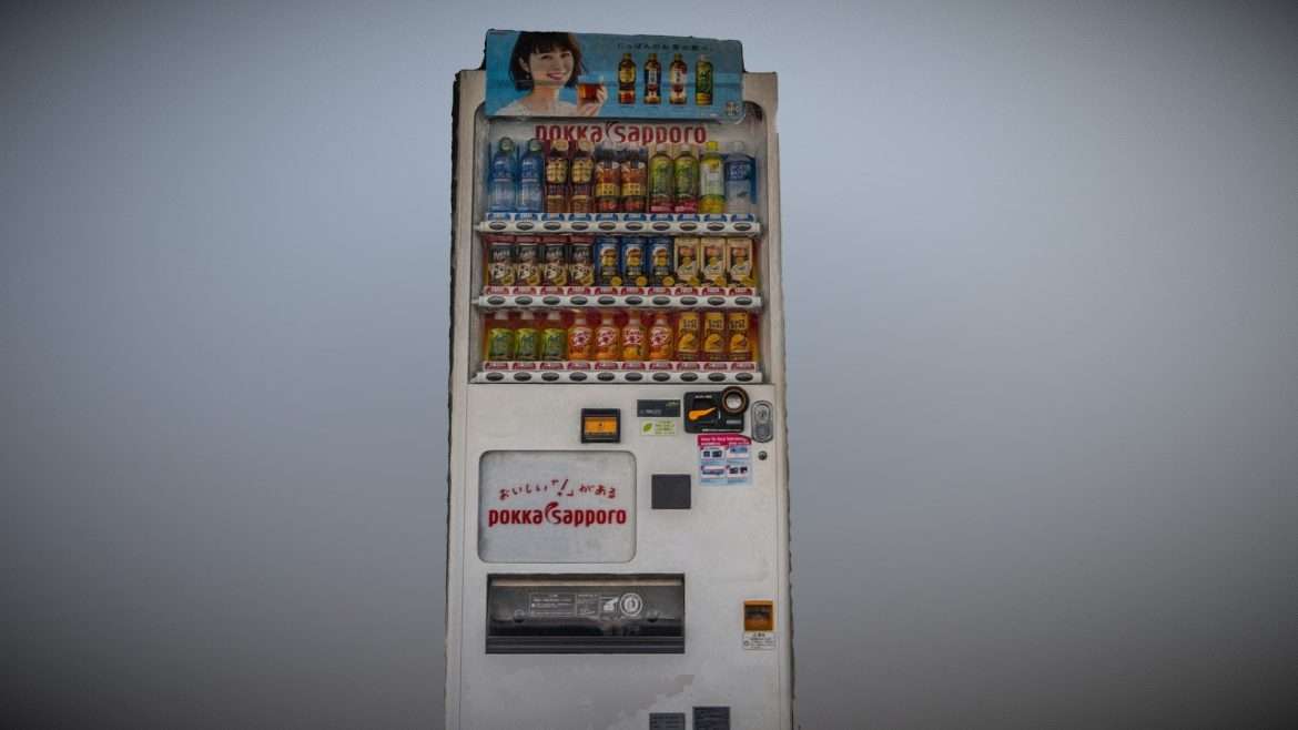 pokka sapporo vending machine 3d model