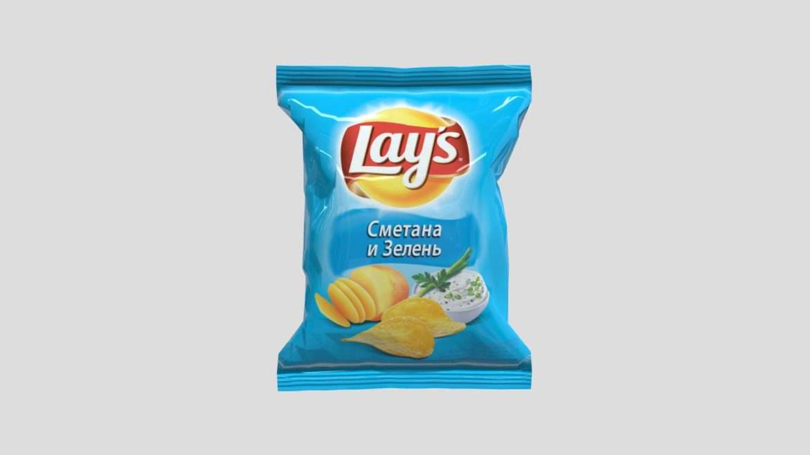 potato chips 3d model