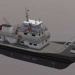 push boat ferry 3d model