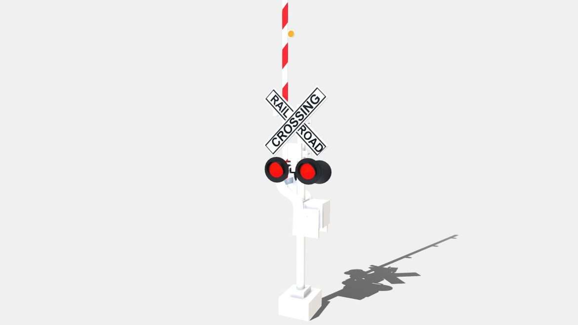 rail road crossing 3d model