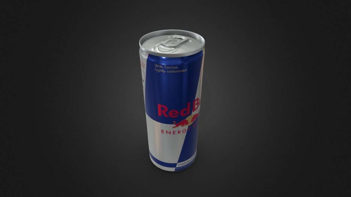 red bull can 3d model