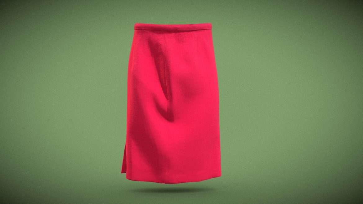 red pencil skirt 3d model