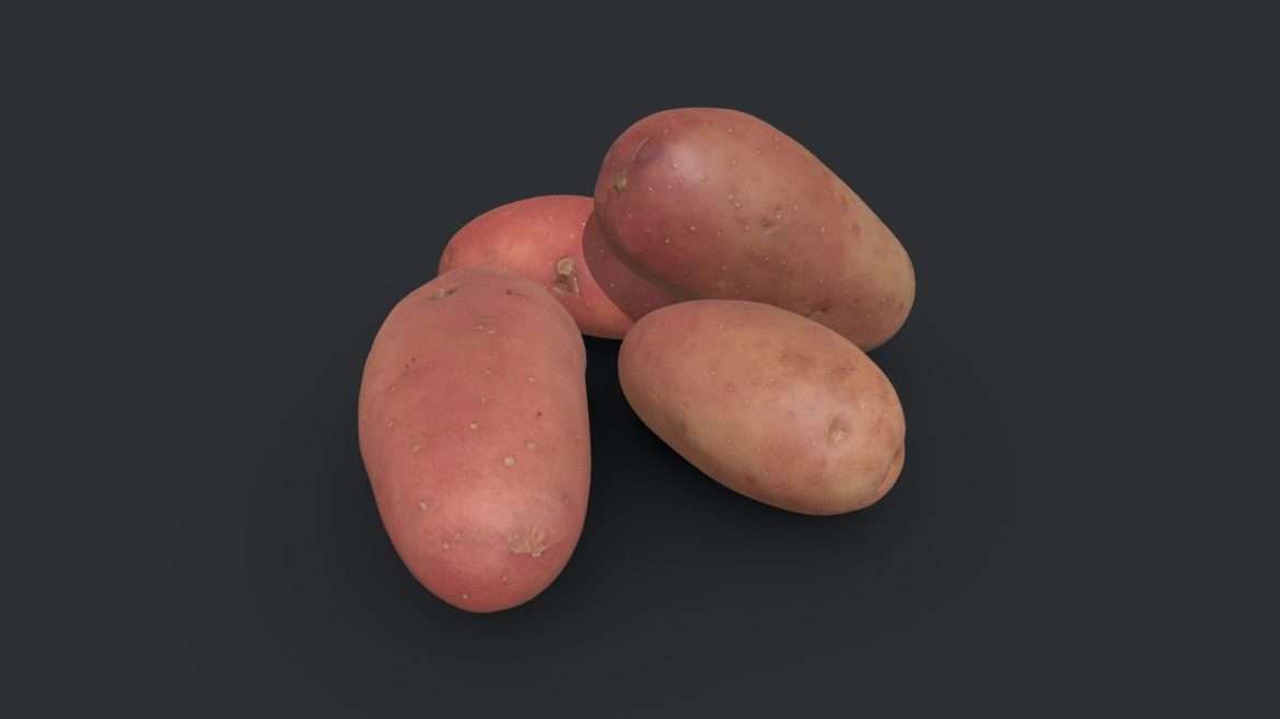 red potatoes 3d model