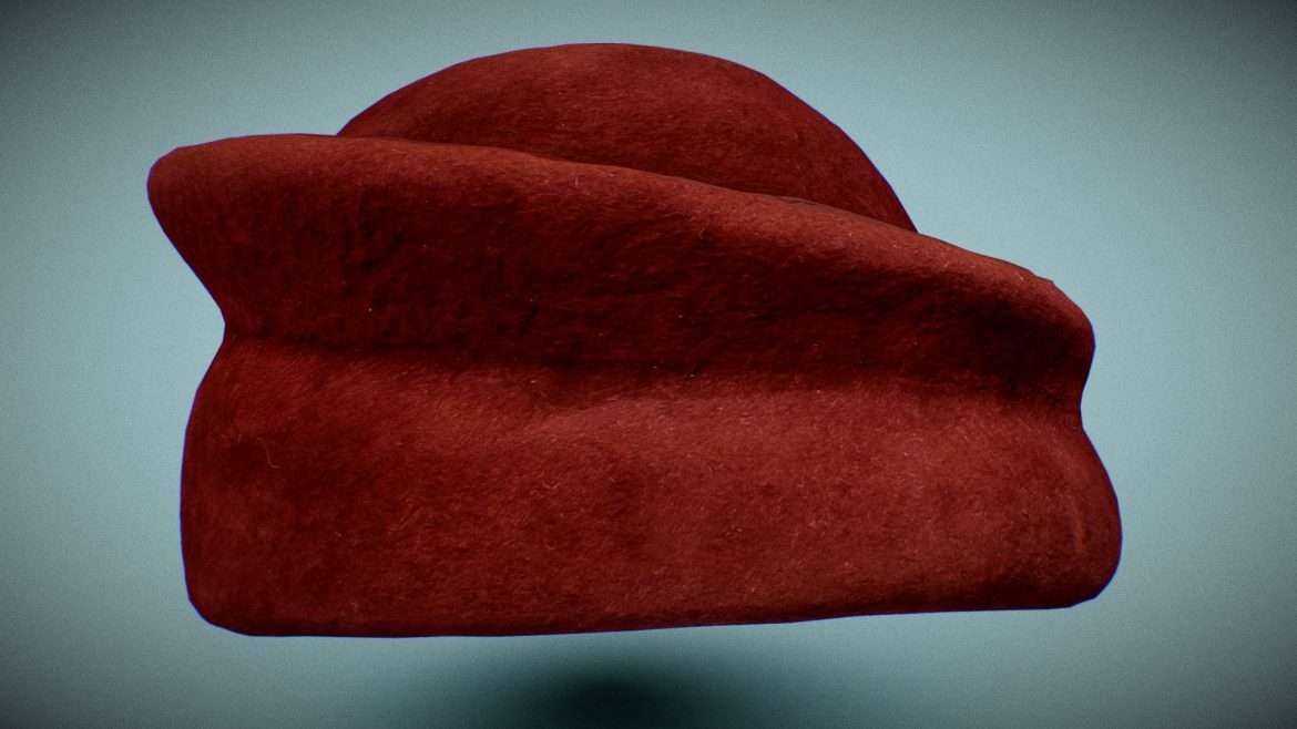 red velvet hat 3d model