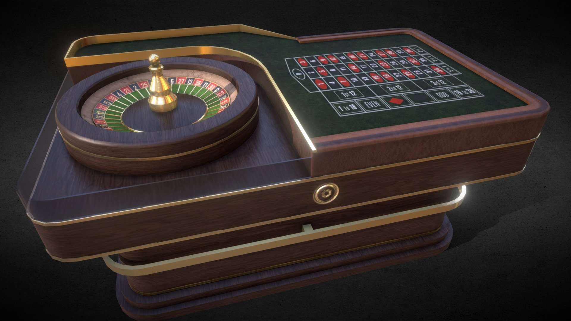 Roulette Table Casino Game Asset _ 1