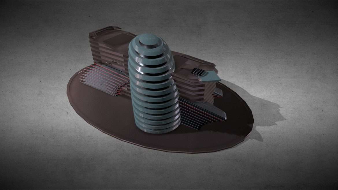 sci fi building 74 3d model