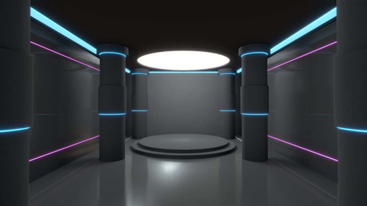 sci fi portal amp gallery for product showcase 22 3d model