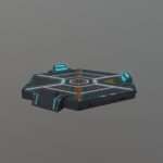 Sci-fi Space Station Helipad