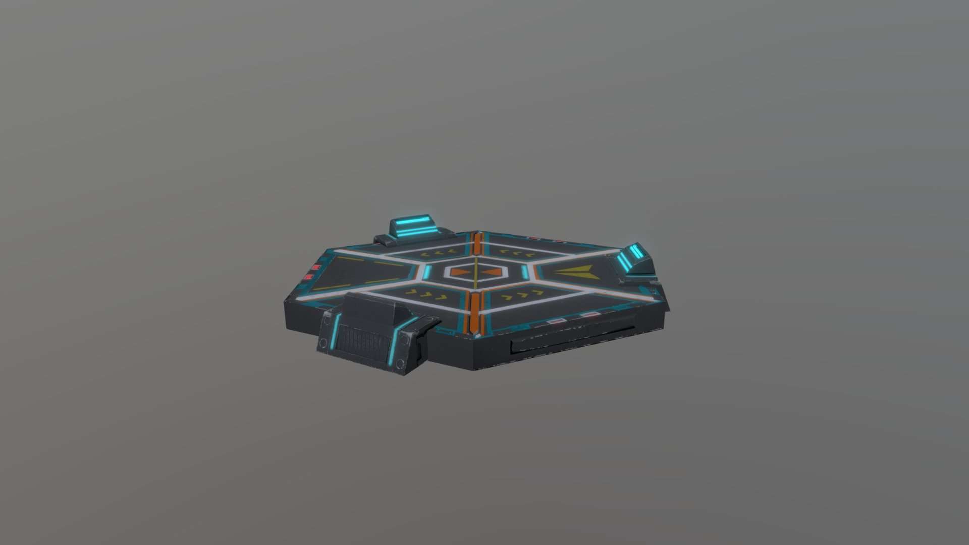 Sci-fi Space Station Helipad