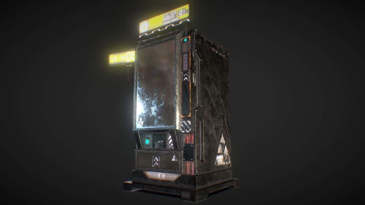 sci fi vending machine 3d model
