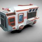 scifi food truck cyber jack 3d model