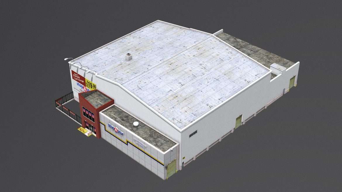self storage werehouse 3d model