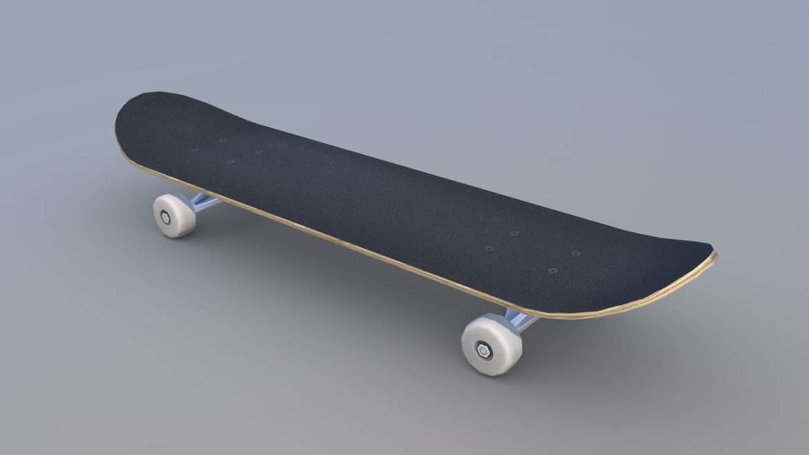 skateboard low poly 3d model