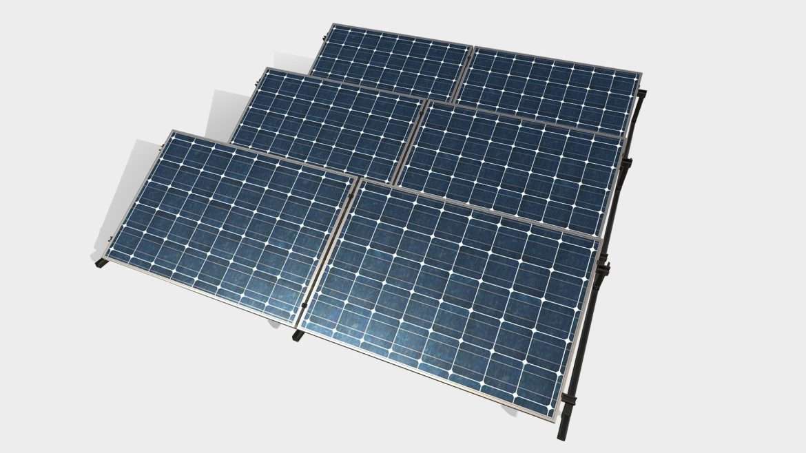 solar cells 3d model
